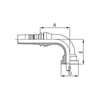 INNSATS IL PLUS 6000 PSI SAE FLENS 90º