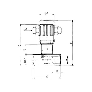 THROTTLE VALVE WITH STEERING WHEEL, HIGH PRESSURE