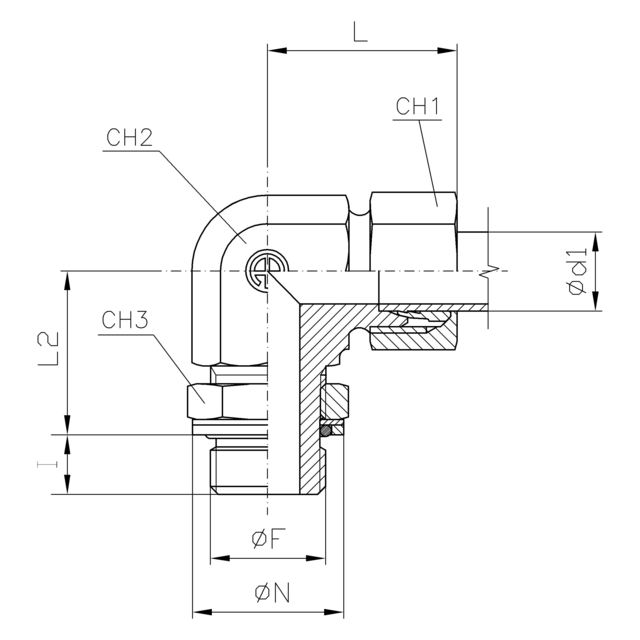 VINKEL 90° BSP WEE