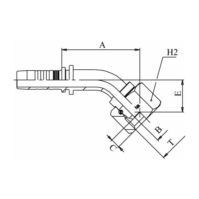 INSERT MF BSP FEMALE SWIVEL 45°