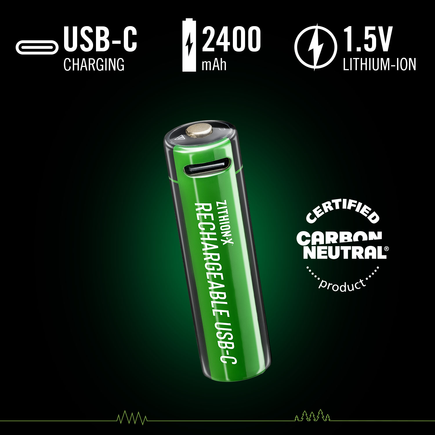 BATTERI COAST 1.5V USB-C OPPL.BAR